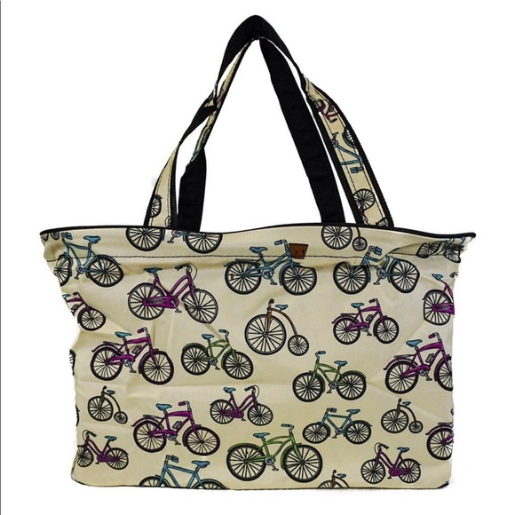 Other - BICYCLE PRINT BEACH BAG